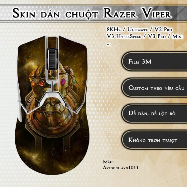 Skin dán chuột Razer Viper mẫu Avenger avg1011