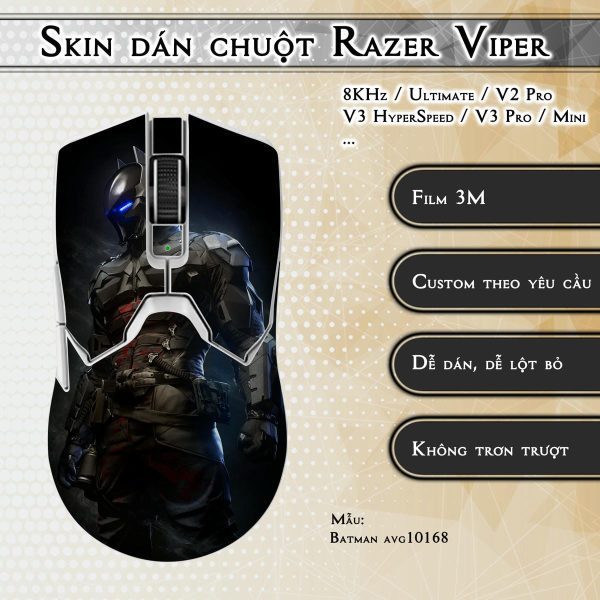 Skin dán chuột Razer Viper mẫu Batman avg10168