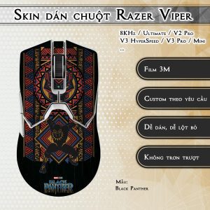Skin dán chuột Razer Viper mẫu Black Panther