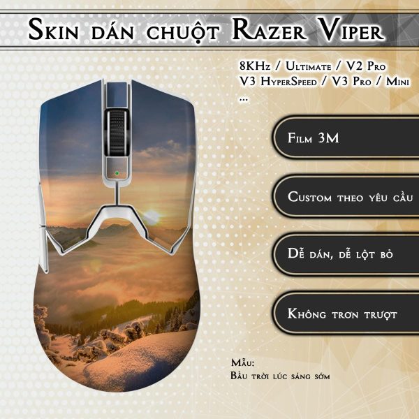 Skin dán chuột Razer Viper mẫu Bầu trời lúc sáng sớm