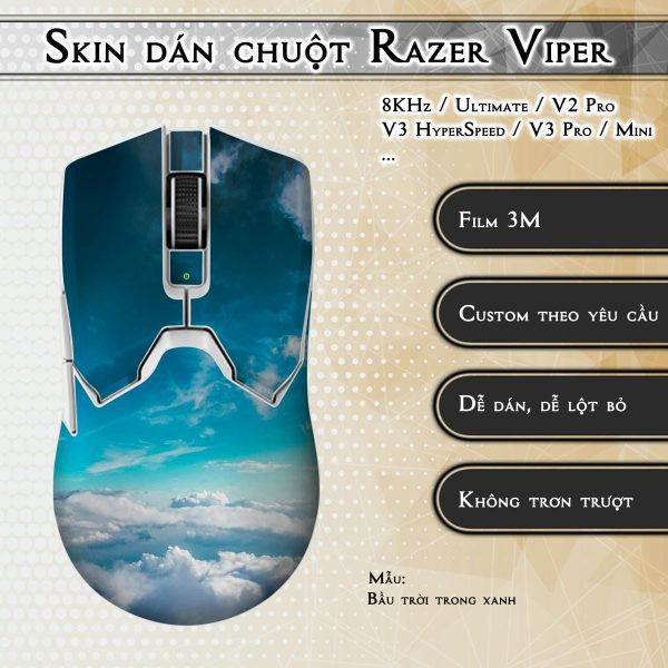 Skin dán chuột Razer Viper mẫu Bầu trời trong xanh