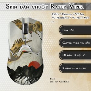 Skin dán chuột Razer Viper mẫu chim hạc GSM092