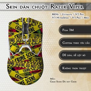 Skin dán chuột Razer Viper mẫu Crime Scene Do not Cross