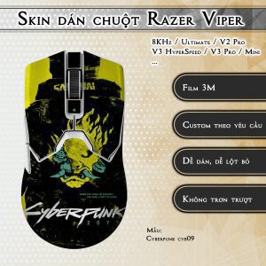 Skin dán chuột Razer Viper mẫu Cyberpunk cyb09