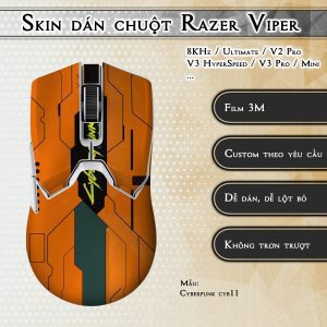 Skin dán chuột Razer Viper mẫu Cyberpunk cyb11