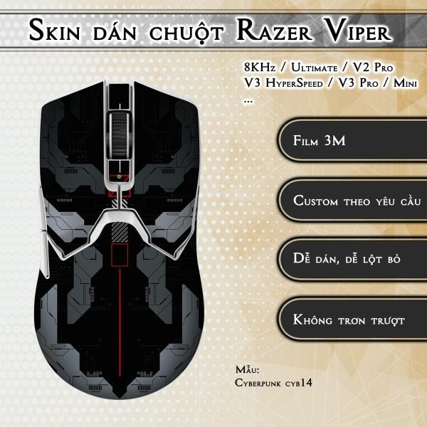 Skin dán chuột Razer Viper mẫu Cyberpunk cyb14