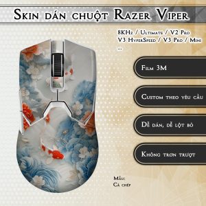 Skin dán chuột Razer Viper mẫu Cá chép
