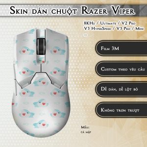 Skin dán chuột Razer Viper mẫu cá mập