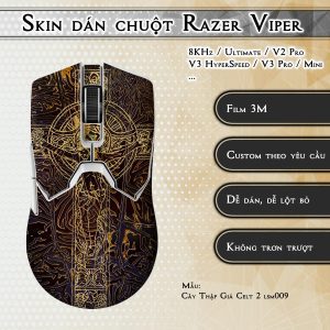 Skin dán chuột Razer Viper mẫu Cây Thập Giá Celt 2 lsm009