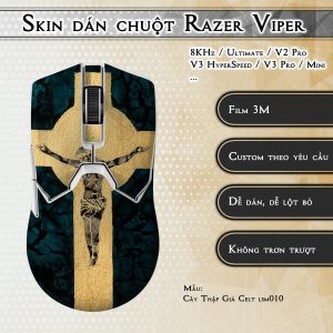 Skin dán chuột Razer Viper mẫu Cây Thập Giá Celt lsm010