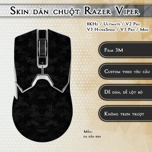 Skin dán chuột Razer Viper mẫu da rắn đen