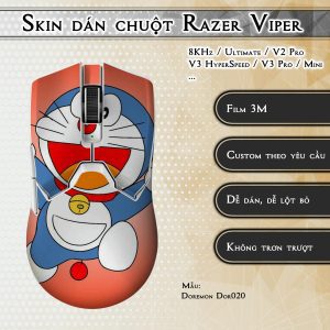 Skin dán chuột Razer Viper mẫu Doremon Dor020