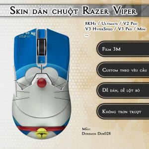Skin dán chuột Razer Viper mẫu Doremon Dor028