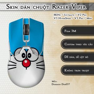 Skin dán chuột Razer Viper mẫu Doremon Dor037