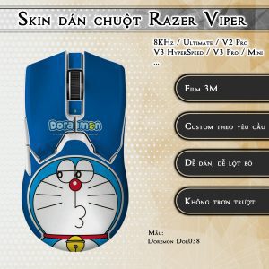 Skin dán chuột Razer Viper mẫu Doremon Dor038