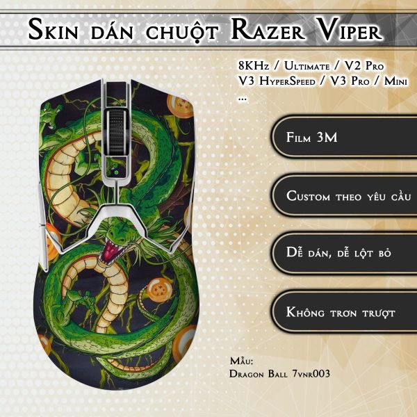 Skin dán chuột Razer Viper mẫu Dragon Ball 7vnr003