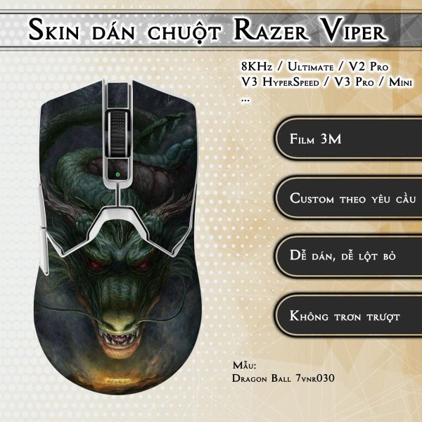 Skin dán chuột Razer Viper mẫu Dragon Ball 7vnr030