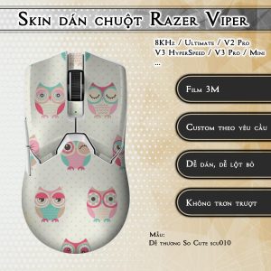 Skin dán chuột Razer Viper mẫu Dễ thương So Cute scu010