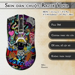 Skin dán chuột Razer Viper mẫu Graffiti