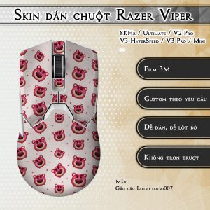 Skin dán chuột Razer Viper mẫu Gấu dâu Lotso lotso007