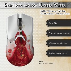Skin dán chuột Razer Viper mẫu Hoa bỉ ngạn acp031