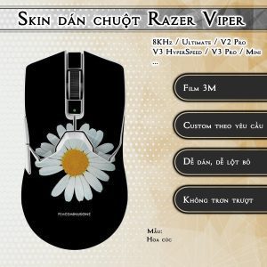 Skin dán chuột Razer Viper mẫu Hoa cúc