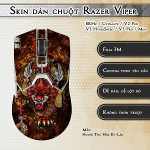 Skin dán chuột Razer Viper mẫu Huyền Thú Hỏa Kỳ Lân