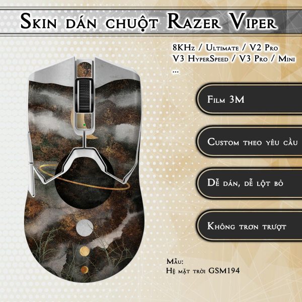 Skin dán chuột Razer Viper mẫu Hệ mặt trời GSM194