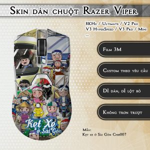 Skin dán chuột Razer Viper mẫu Kẹt xe ở Sài Gòn Chib007