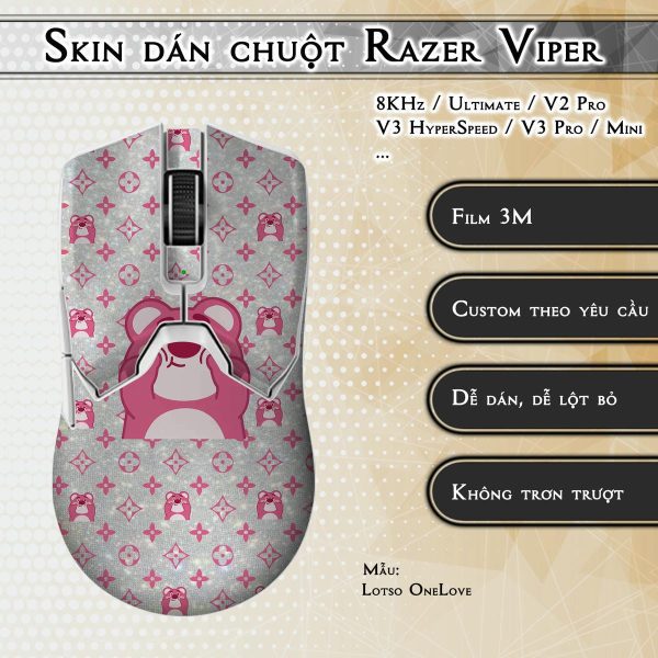 Skin dán chuột Razer Viper mẫu Lotso OneLove
