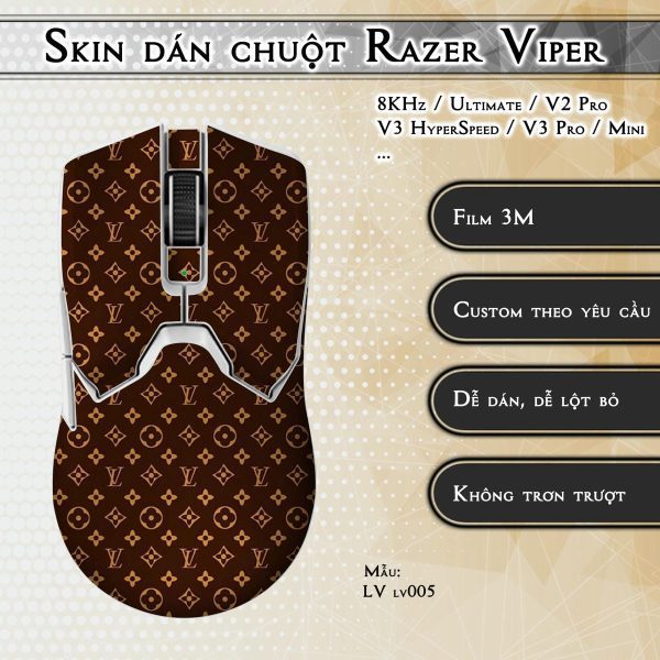 Skin dán chuột Razer Viper mẫu LV lv005