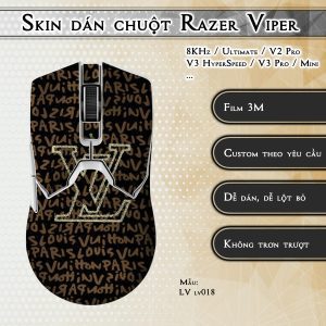 Skin dán chuột Razer Viper mẫu LV lv018