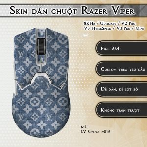 Skin dán chuột Razer Viper mẫu LV Supreme lv016