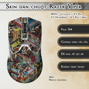 Skin dán chuột Razer Viper mẫu Marvel comicbomb