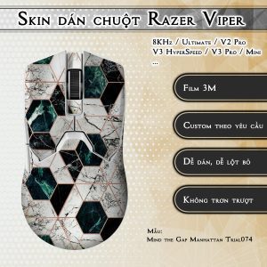 Skin dán chuột Razer Viper mẫu Mind the Gap Manhattan Trial074