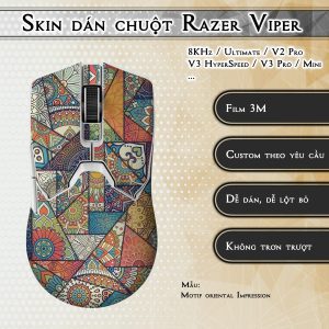 Skin dán chuột Razer Viper mẫu Motif oriental Impression