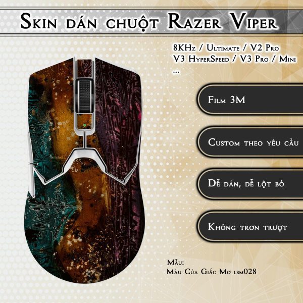 Skin dán chuột Razer Viper mẫu Màu Của Giấc Mơ lsm028