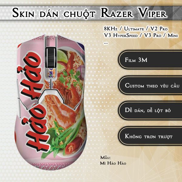 Skin dán chuột Razer Viper mẫu Mì Hảo Hảo