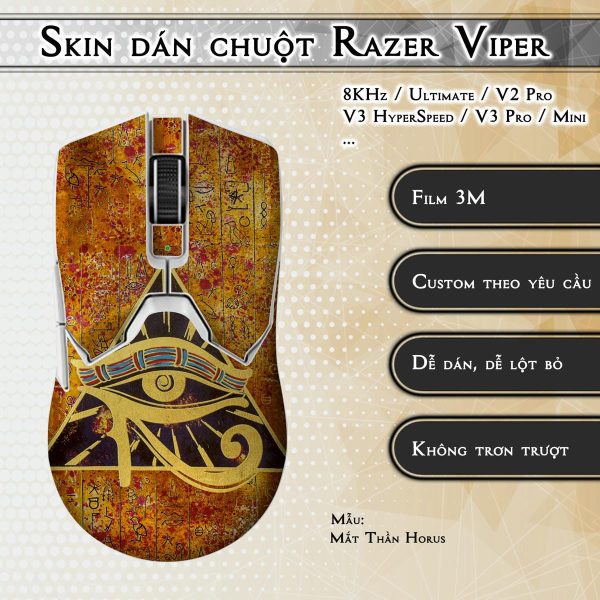 Skin dán chuột Razer Viper mẫu Mắt Thần Horus