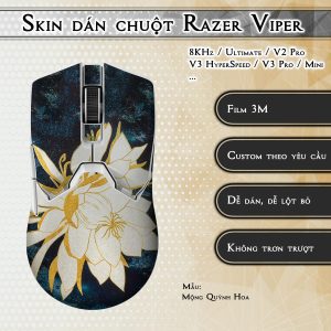 Skin dán chuột Razer Viper mẫu Mộng Quỳnh Hoa