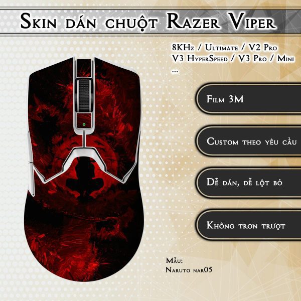 Skin dán chuột Razer Viper mẫu Naruto nar05