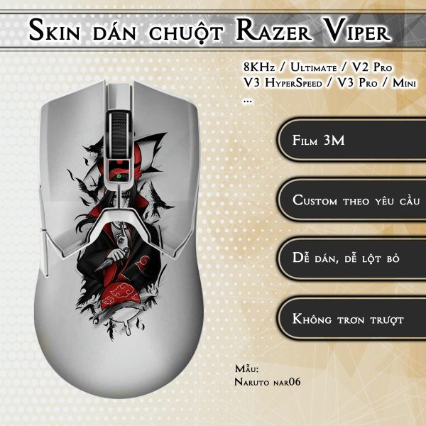 Skin dán chuột Razer Viper mẫu Naruto nar06
