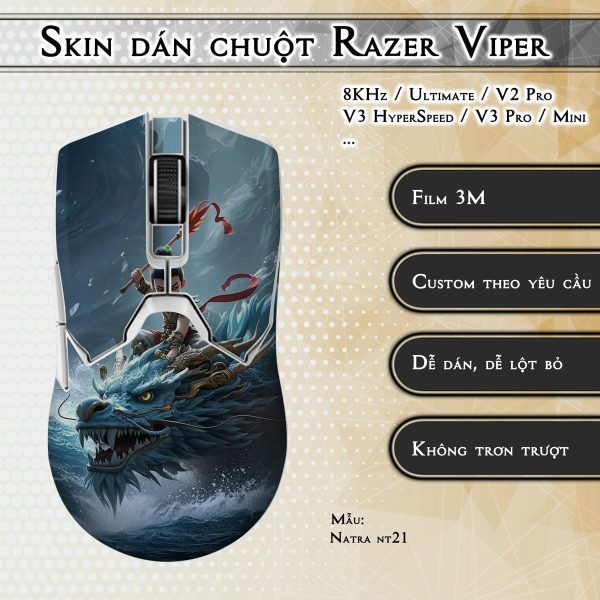 Skin dán chuột Razer Viper mẫu Natra nt21