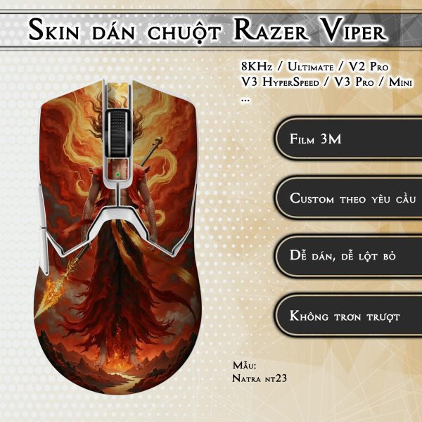 Skin dán chuột Razer Viper mẫu Natra nt23