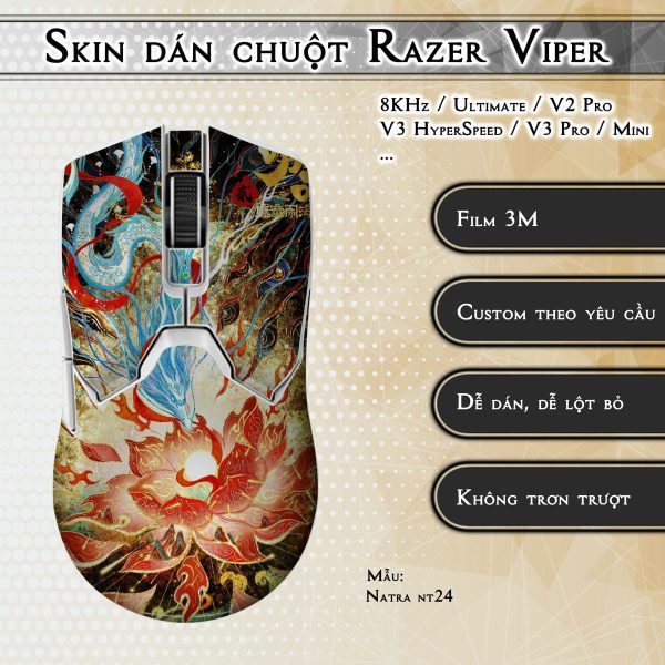 Skin dán chuột Razer Viper mẫu Natra nt24