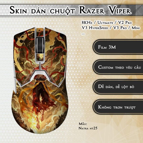 Skin dán chuột Razer Viper mẫu Natra nt25