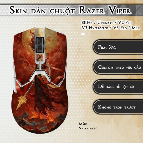 Skin dán chuột Razer Viper mẫu Natra nt26