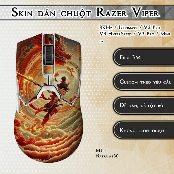 Skin dán chuột Razer Viper mẫu Natra nt30