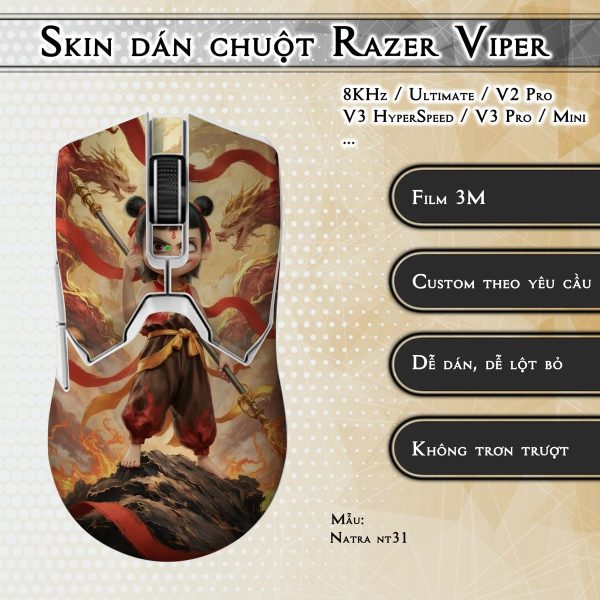 Skin dán chuột Razer Viper mẫu Natra nt31