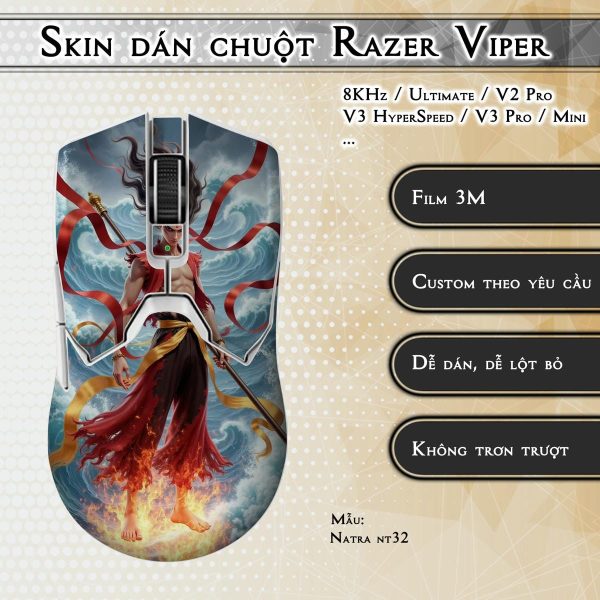 Skin dán chuột Razer Viper mẫu Natra nt32